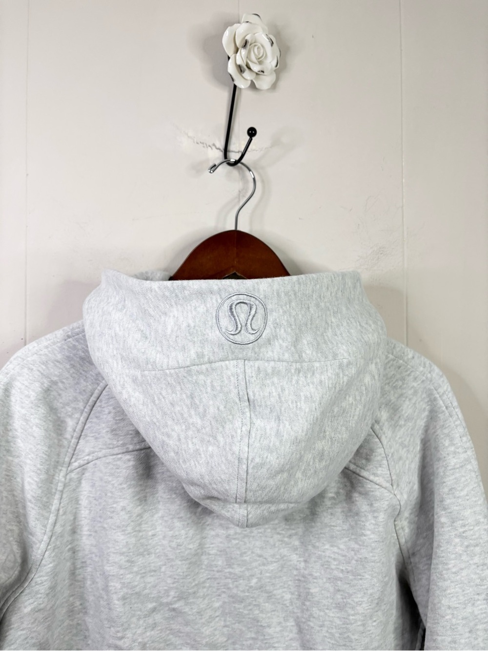 Lululemon Scuba Oversized 1/2 Zip Hoodie Clemson Ultra Light Grey XL/XXL - Picture 5 of 6